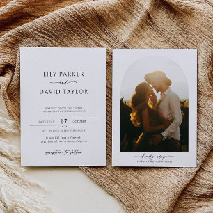 Faire-part de mariage moderne avec photo