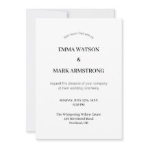 Faire-part de mariage moderne avec photo