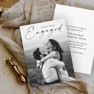 Faire-part de mariage moderne avec photo et écritu