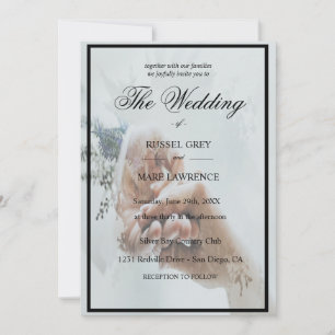 faire-part de mariage moderne avec texte élégant