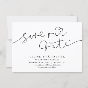 Faire-part de mariage moderne, Cartes de sauvegard