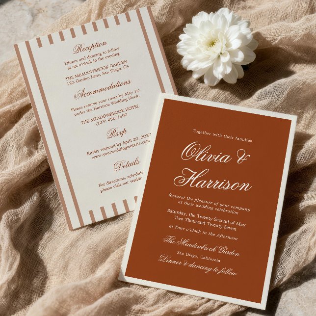 Faire-part de mariage moderne chic rustique en ter (Créateur téléchargé)