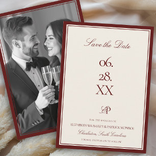 Faire-Part de Mariage Moderne de Domaine de Bourgo