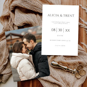Faire-Part de Mariage Moderne de Domaine Élégant
