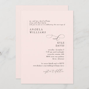 Faire-part de mariage moderne de parents mariés ro