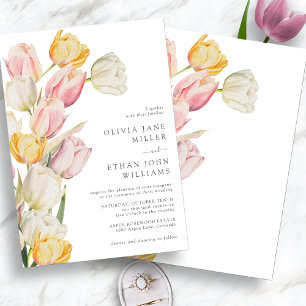 Faire-part de mariage moderne de printemps