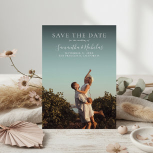 Faire-part de mariage moderne élégant avec photo