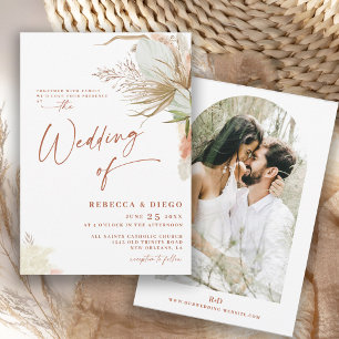 Faire-Part de Mariage Moderne Élégant Bohème Rusti