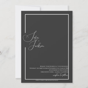 Faire-part de mariage moderne élégant et élégant