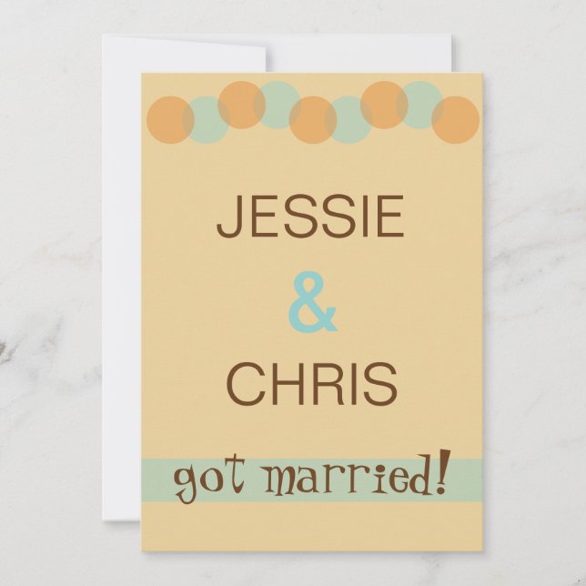 Faire-part de mariage moderne et invitation à une  (Devant)