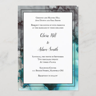 Faire-part de mariage moderne Formulation Abstrait