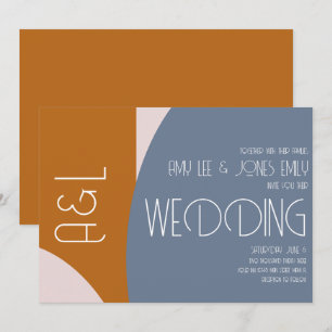 Faire-part de mariage Moderne Géométrique Terre Cu