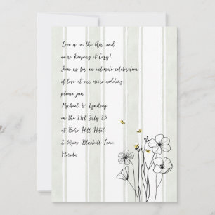 Faire-part de mariage moderne manuscrit abeilles H