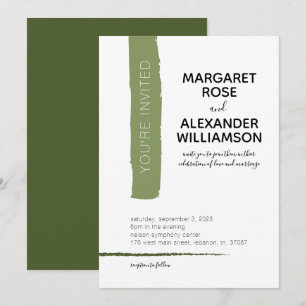Faire-part de mariage moderne minimaliste avec une
