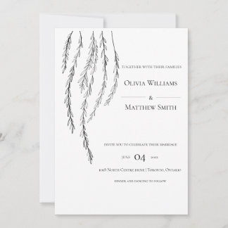 Faire-part de mariage moderne personnalisable 