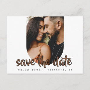Faire-Part de Mariage Moderne Photo de Couple