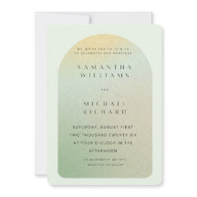 Faire-part de mariage moderne vert sauge modifiabl