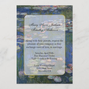 Faire-part de mariage Monet Water Lilies