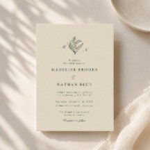 Faire-part de mariage monogramme Muguet de mai