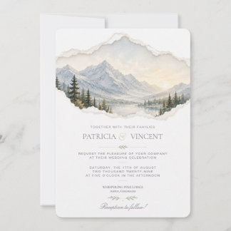 Faire-Part de Mariage Montagnes