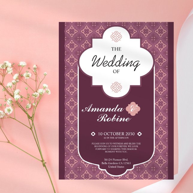 Faire-part de mariage Motif géométrique (Créateur téléchargé)