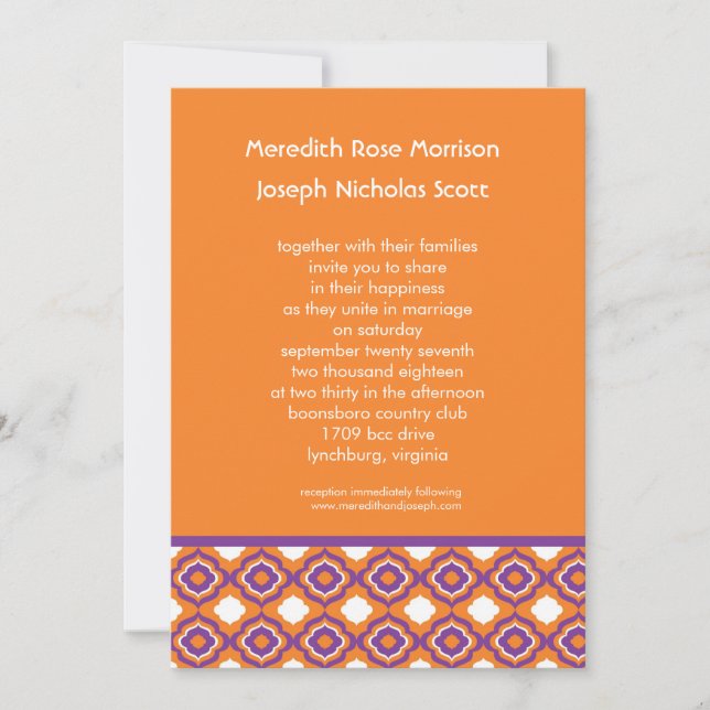 Faire-part de mariage Motif moderne (Devant)