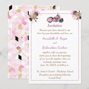 Faire-part de mariage moto
