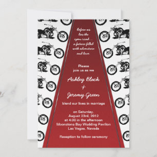 Faire-part de mariage motocycliste ou motocycliste