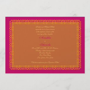 Faire-part de mariage musulman indou indien Mehndi