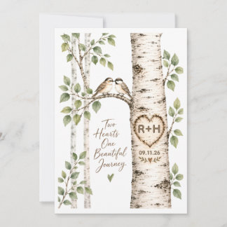 Faire-Part de Mariage Nature Initiales |  Carte de
