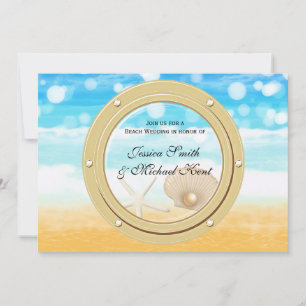 Faire-part de mariage Nautical Beach Cruise Sea Sh