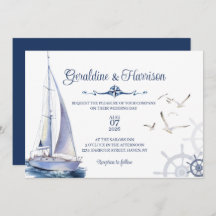 Faire-part de mariage Nautique
