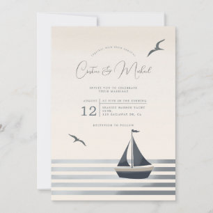 Faire-part de mariage nautique