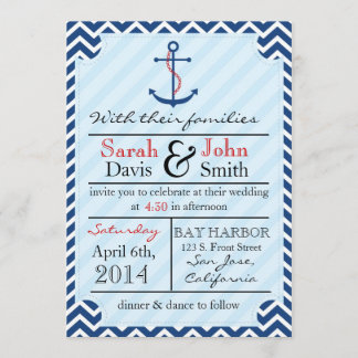 Faire-part de mariage nautique chic