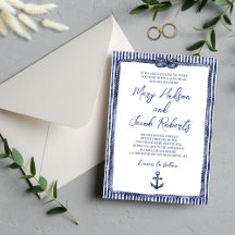 Faire-part de mariage nautique côtier