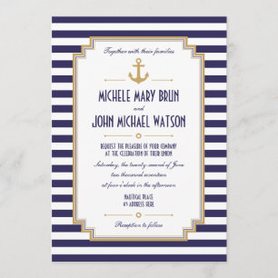 Faire-part de mariage Nautique Personnalisé