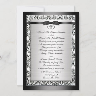 Faire-part de mariage noir