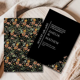 faire-part de mariage noir Boho