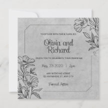 Faire-part de mariage noir et blanc