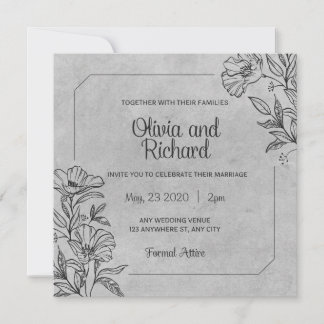 Faire-part de mariage noir et blanc