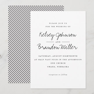 Faire-part de mariage noir et blanc