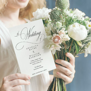 FAIRE-PART DE MARIAGE NOIR ET BLANC CLASSIQUE ET É