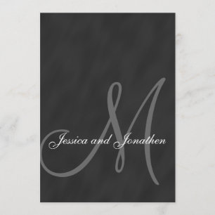 Faire-part de mariage noir et blanc de tableau