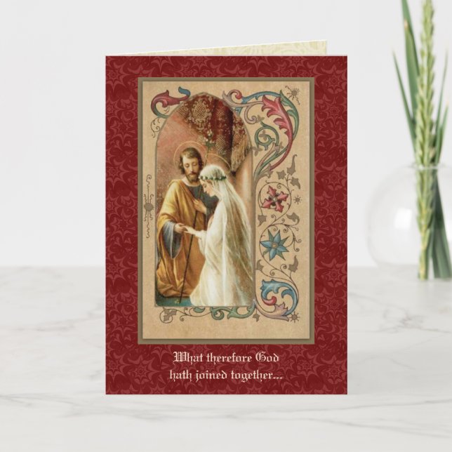 Faire-part de mariage nuptiale catholique traditio (Devant)