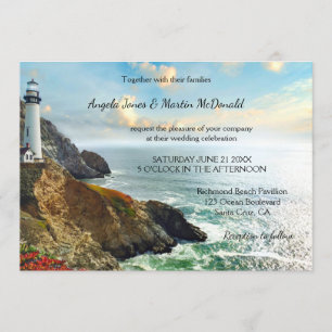 Faire-part de mariage Ocean Lighthouse
