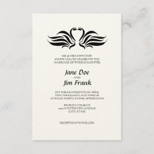 Faire-part de mariage officiel des cygnes