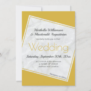 Faire-part de mariage Or moderne