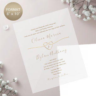 Faire-part de mariage Or moderne