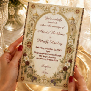 Faire-part de mariage orthodoxe chrétien