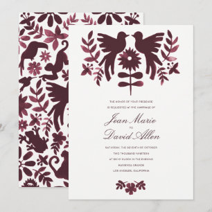 Faire-part de mariage ottomi mexicain - Bourgogne